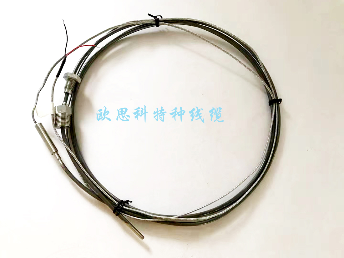 Armored thermocouple with adjustable ferrule