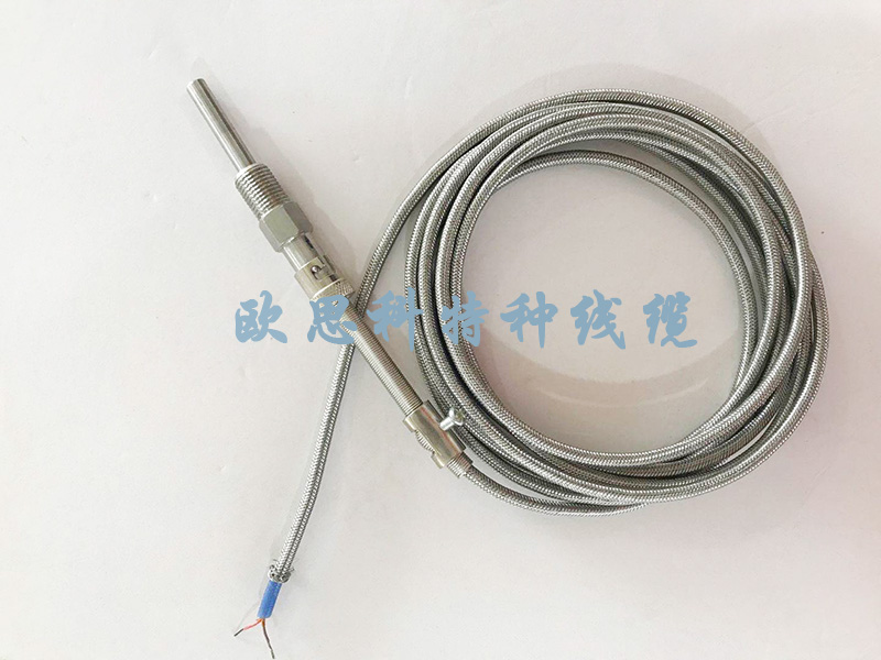 Flexible compression spring thermocouple